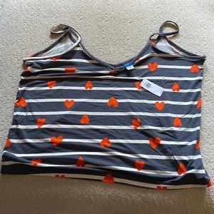 Old navy m blue heart sleep tank